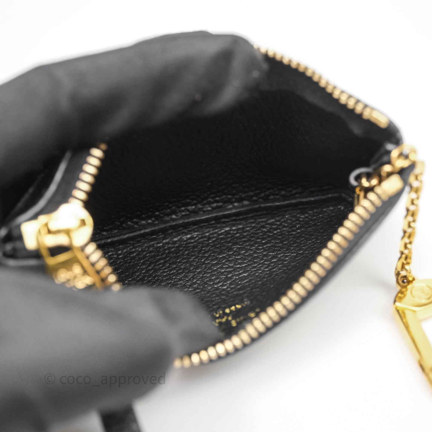 Louis Vuitton Key Pouch Black Monogram Canvas