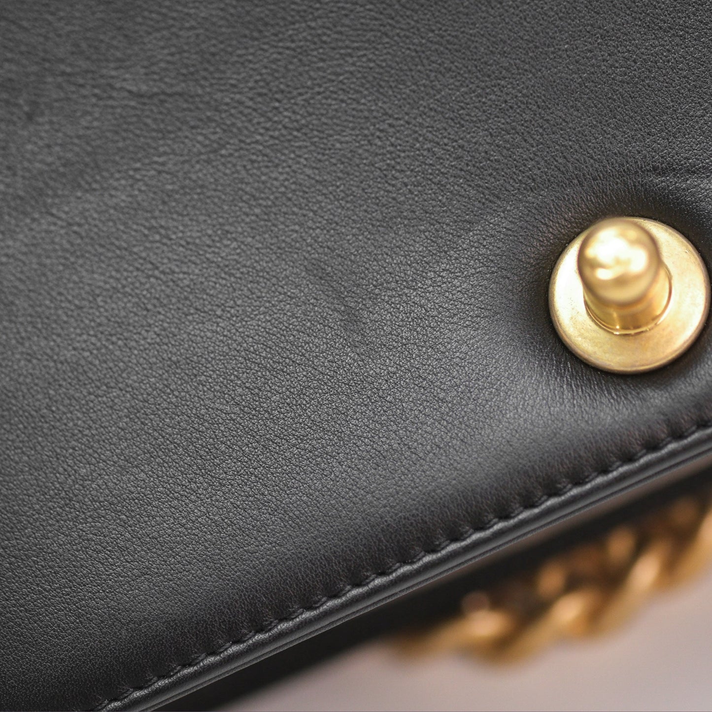 Chanel Small Boy Black Lambskin Aged Gold Hardware