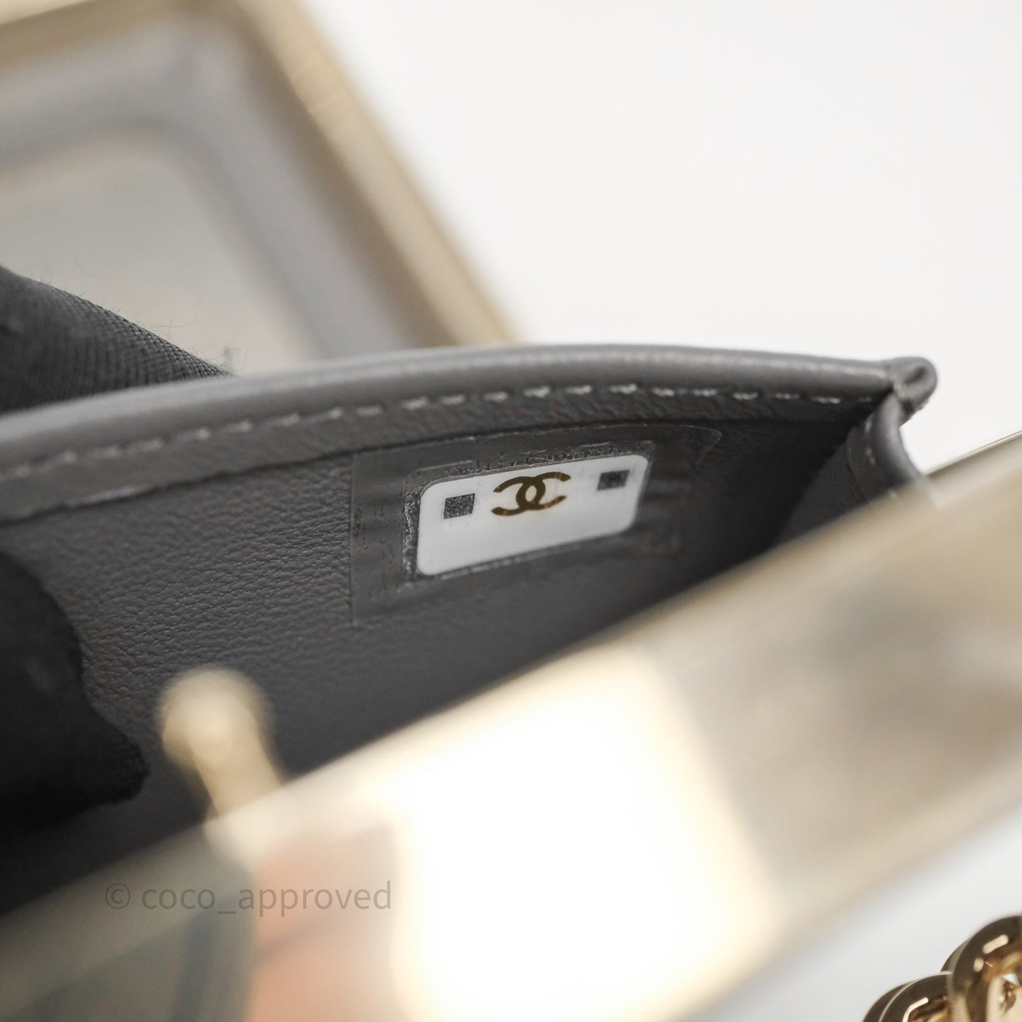 Chanel Grey Boy Mini Clutch Lambskin Gold Hardware
