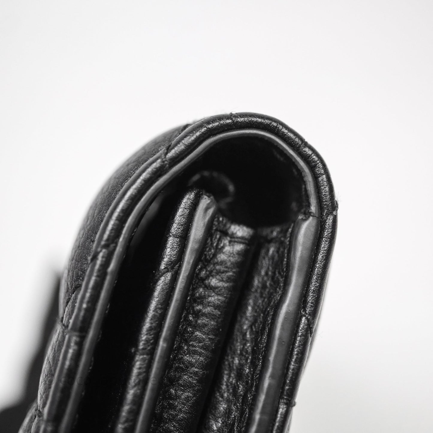 Dior Caro Glycine Wallet Black Supple Cannage Calfskin Gold Hardware