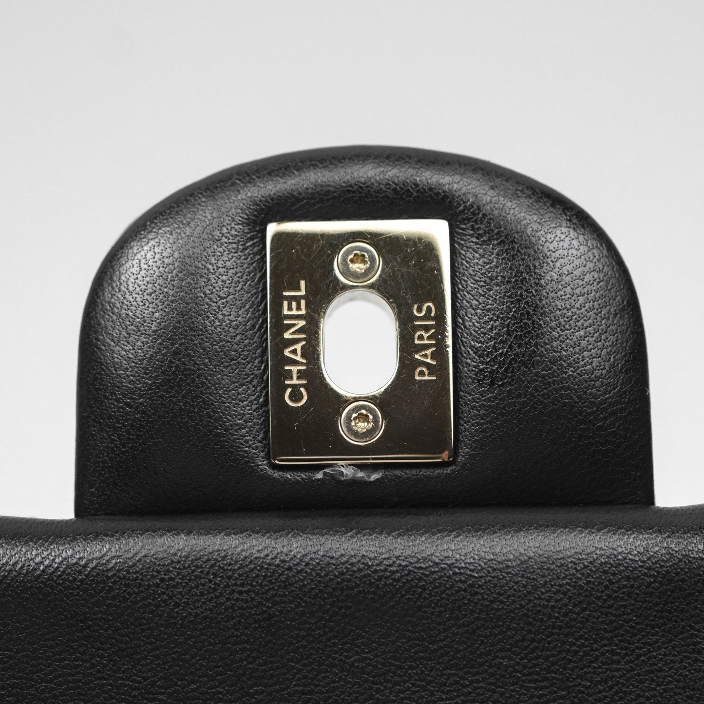 Chanel Mini Square Black Lambskin Gold Hardware