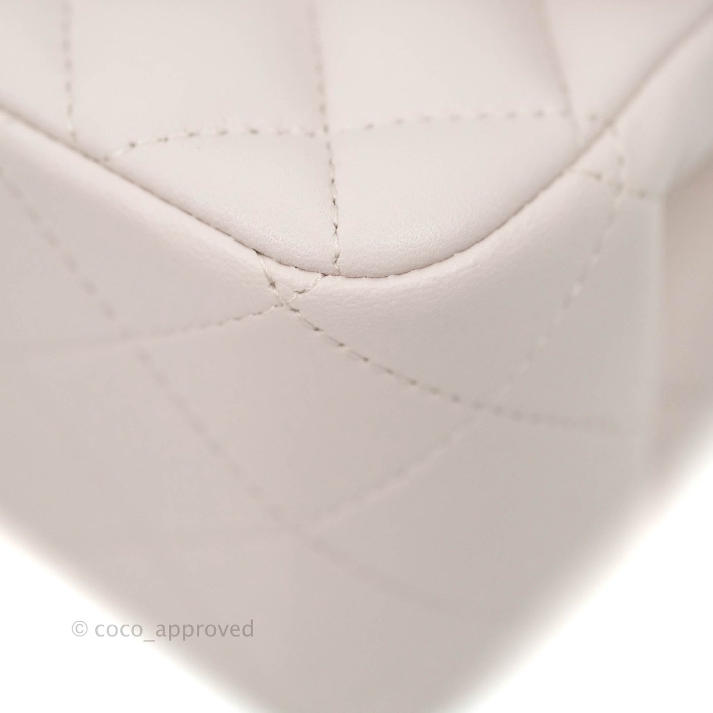 Chanel Quilted Mini Square Light Lilac Pink Lambskin Silver Hardware