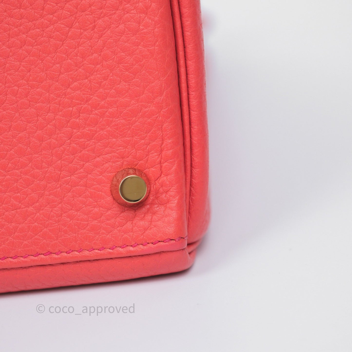 Hermès Kelly 28 Rose Jaipur Retourne Togo Gold Hardware