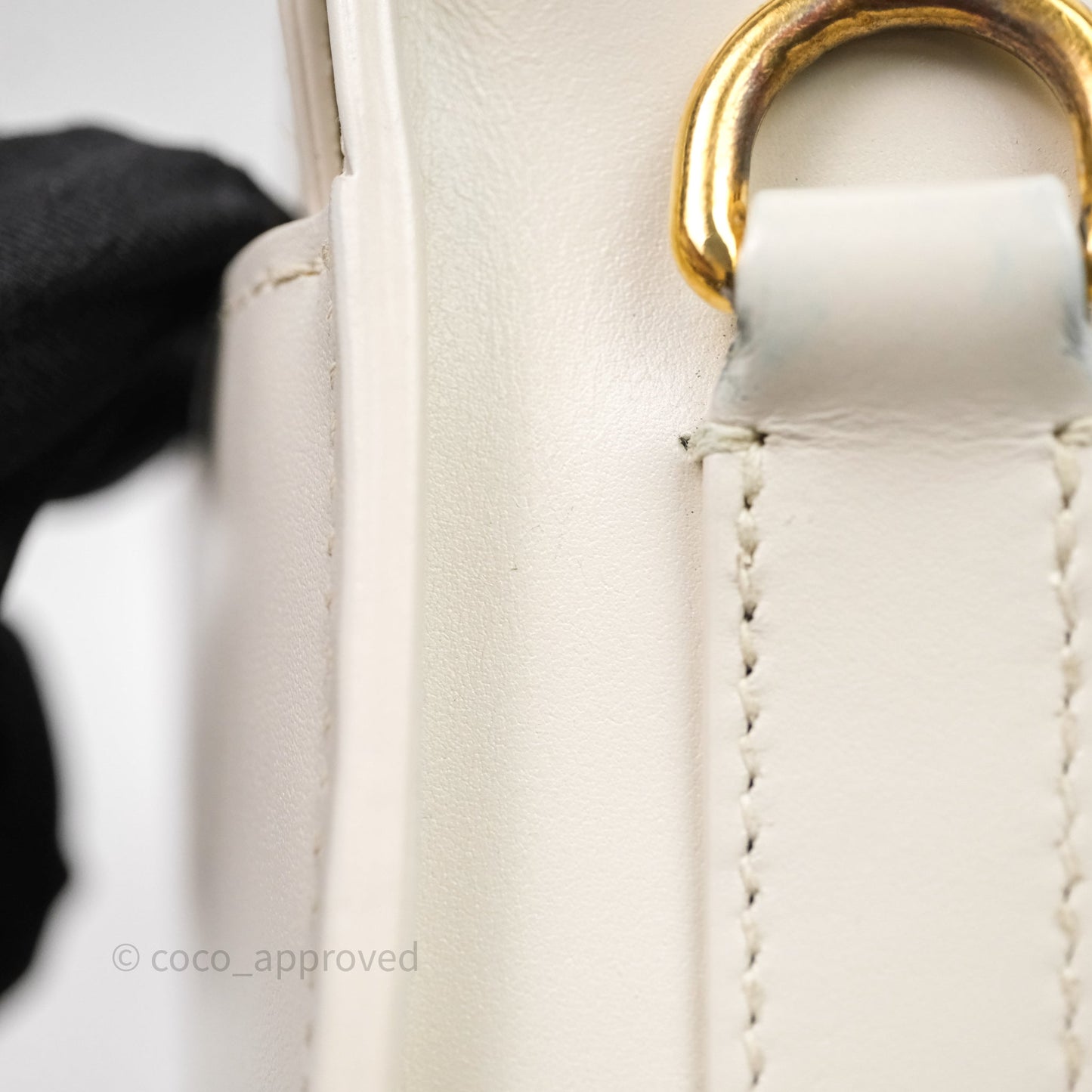 Dior Medium Bobby Bag Off White Calfskin Gold Hardware