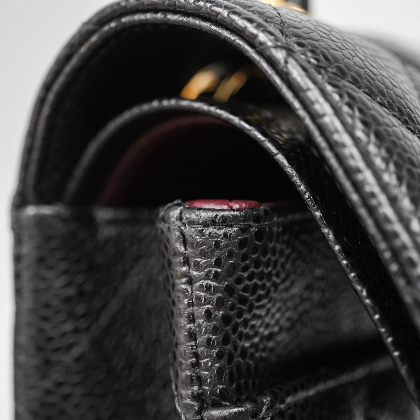 Chanel Classic Medium Flap Quilted Black Caviar Gold Hardware