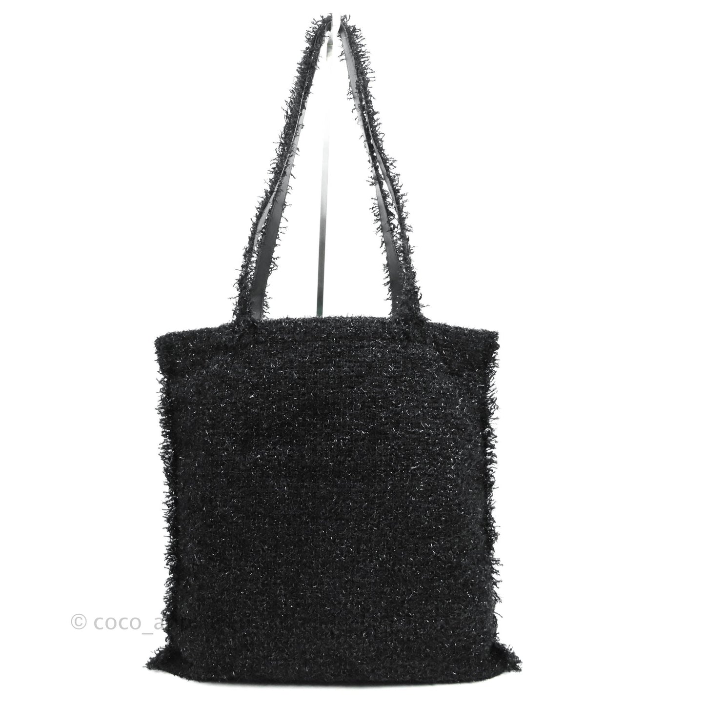 Chanel Large Tweed Resin Robot Tote Bag Black