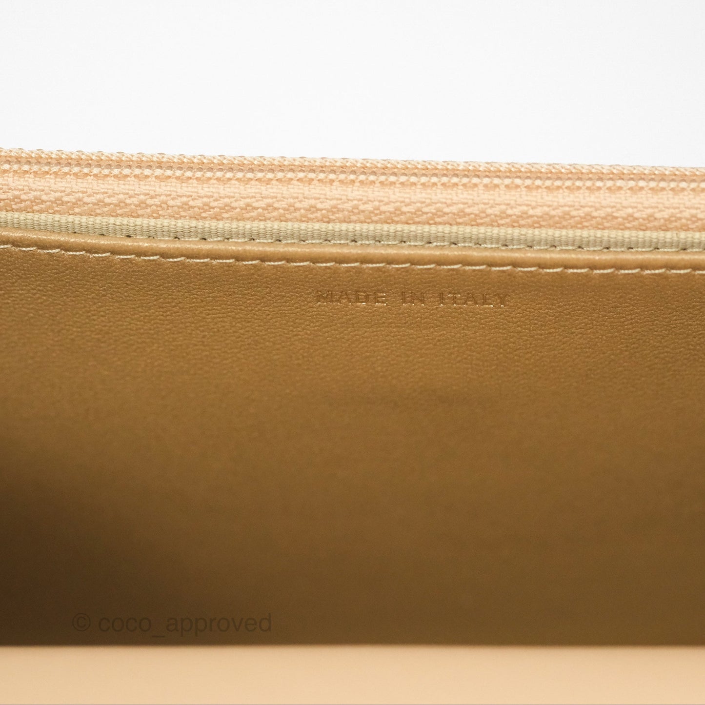 Chanel Quilted Pearl Crush Wallet on Chain WOC Beige Lambskin Aged Gold Hardware