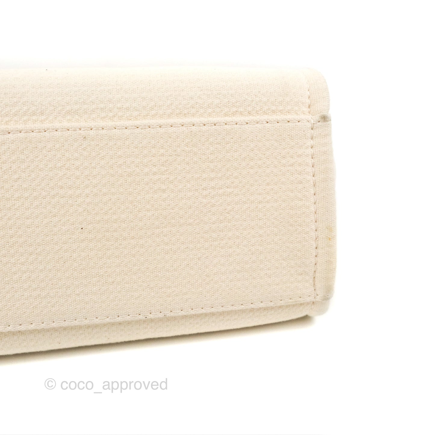Chanel New Small Deauville Cream Ivory Canvas