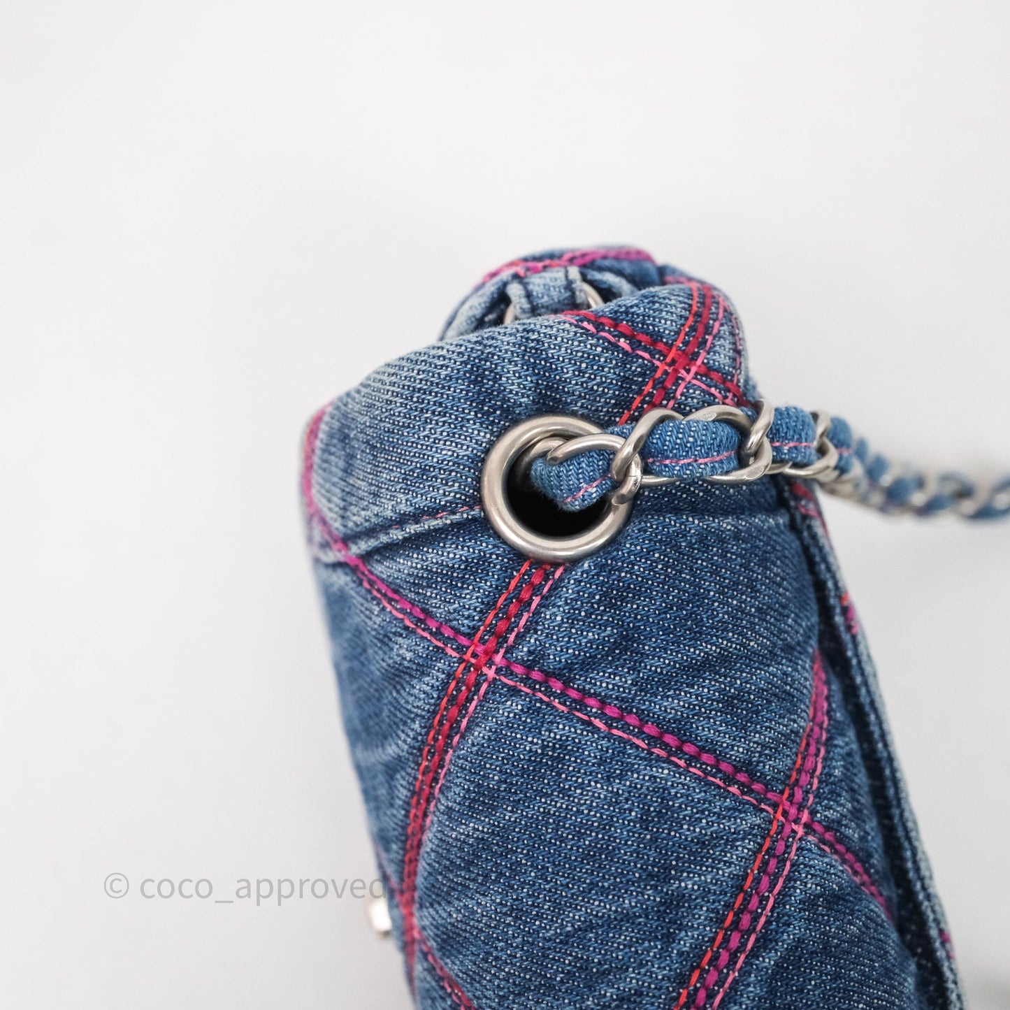 Chanel Coco Beach Flap Bag Denim Silver Hardware