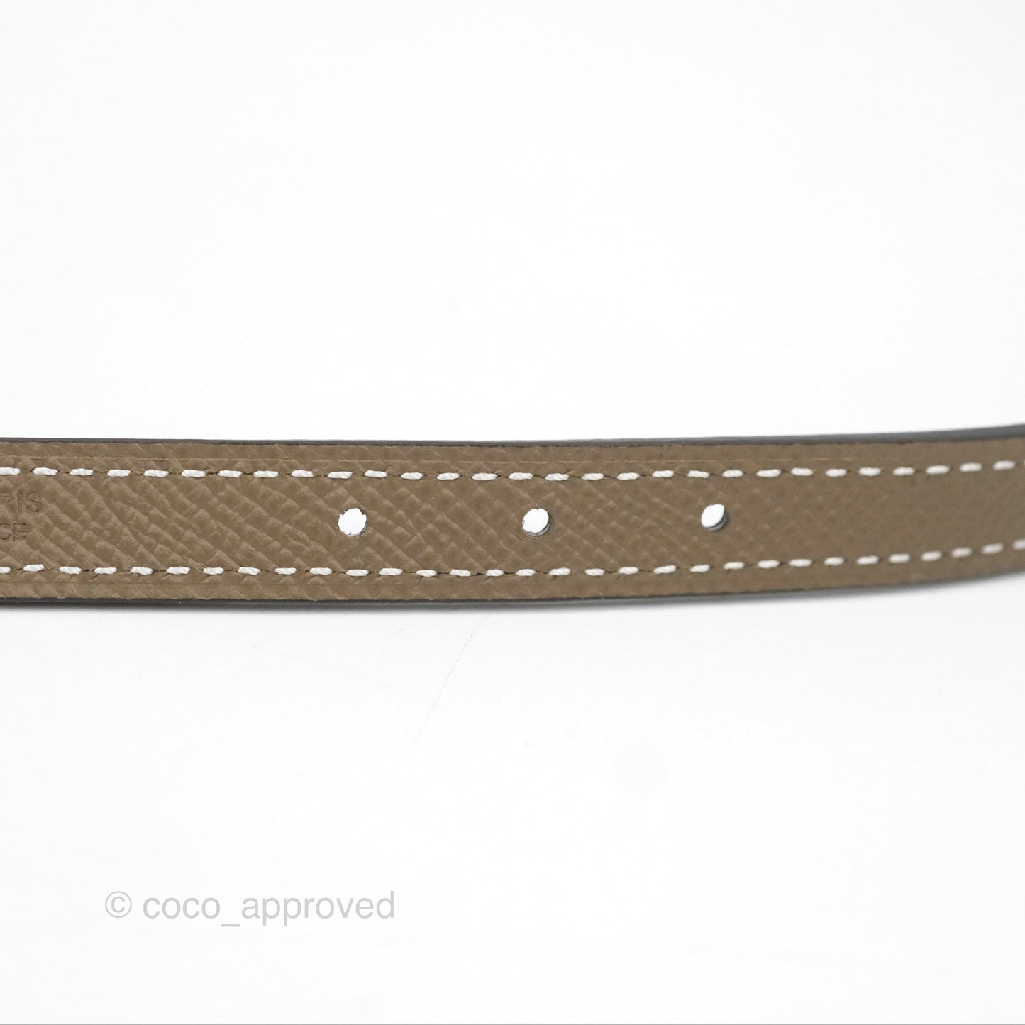 Hermès H Constance Mini Belt Buckle & Reversible Etoupe/Black Leather Rose Gold Hardware