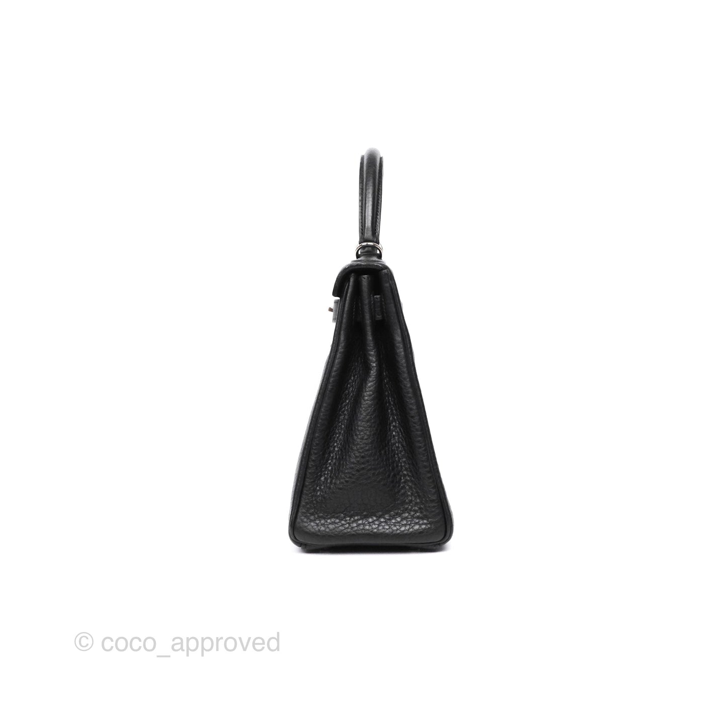 Hermès Kelly 28 Retourne Noir Black 89 Clemence Palladium Hardware