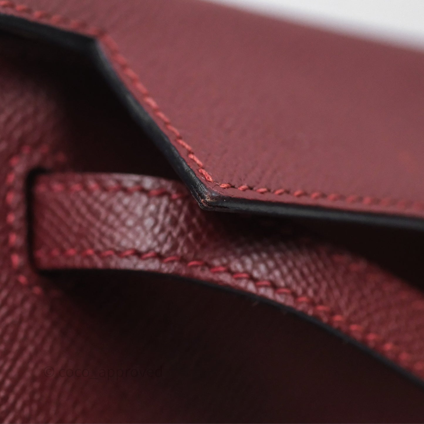 Hermès Sellier Kelly 25 Rouge H Epsom Gold Hardware