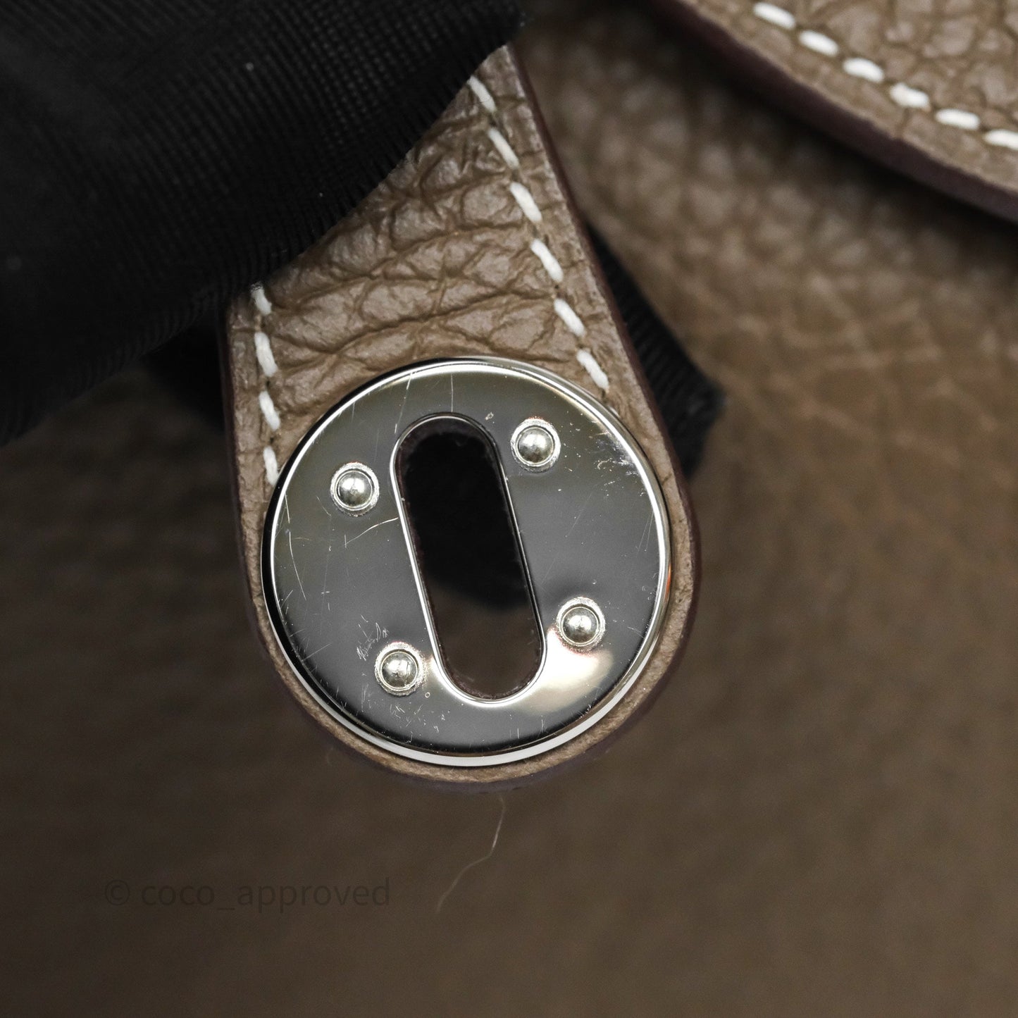 Hermès Mini Lindy 20 Etoupe 18 Clemence Palladium Hardware