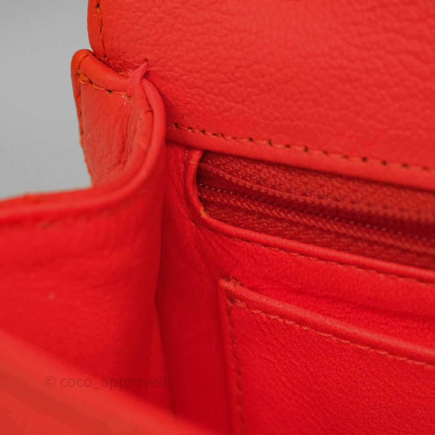 Chanel Mini Reissue 224 Tangerine Orange Goatskin Silver Hardware