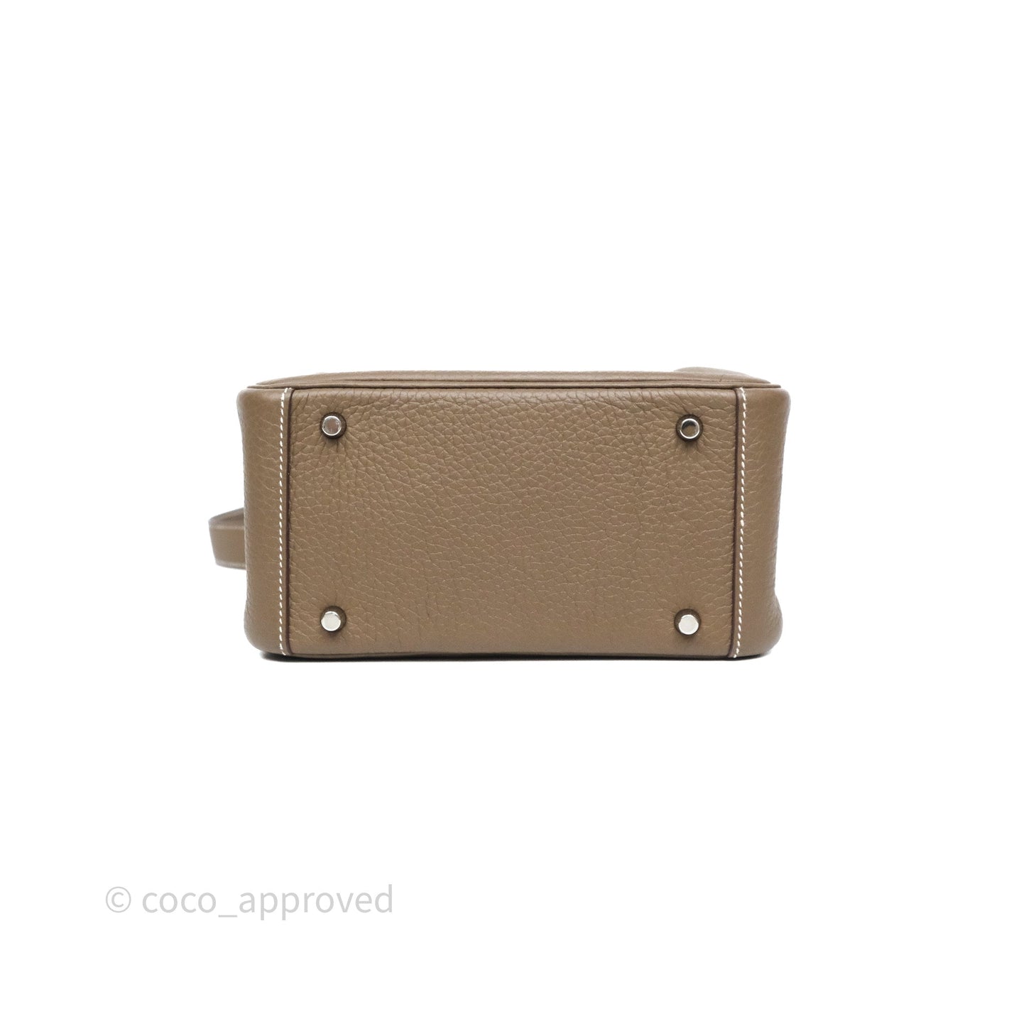 Hermès Mini Lindy 20 Etoupe 18 Clemence Palladium Hardware