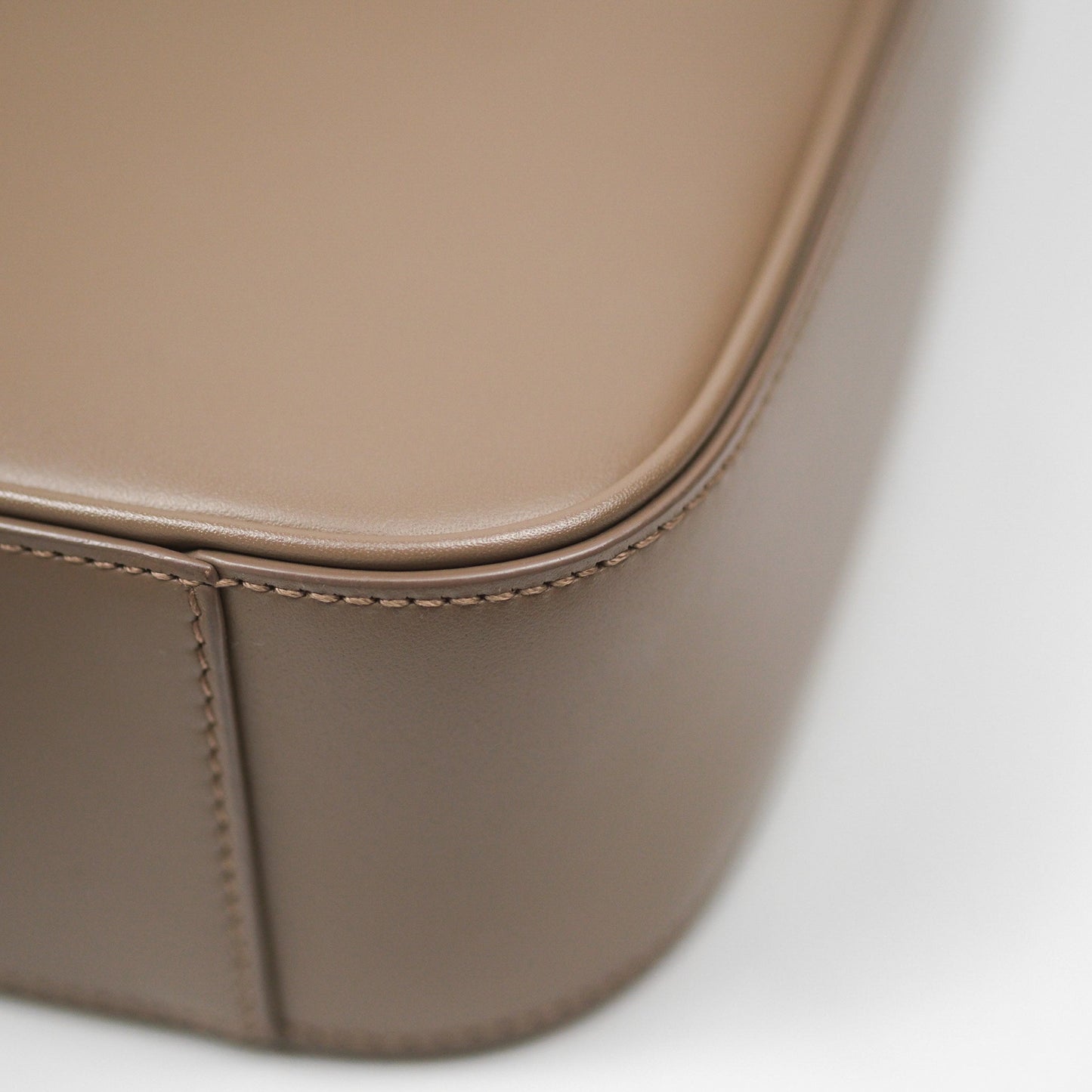 Saint Laurent Le 5 À 7 Taupe Calfskin Bronze Brass Hardware