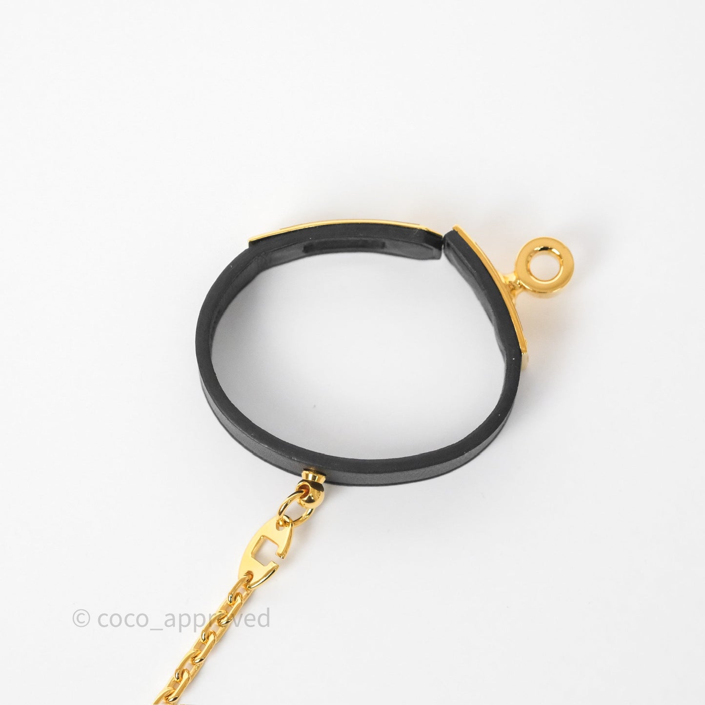 Hermès Kelly Glove Clip Black Swift Gold Hardware