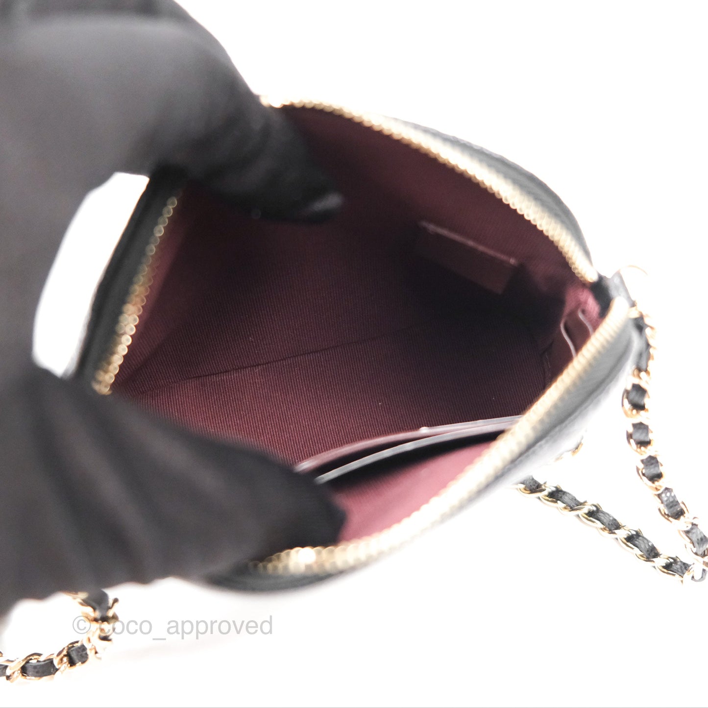 Chanel Black Caviar Clutch on Chain