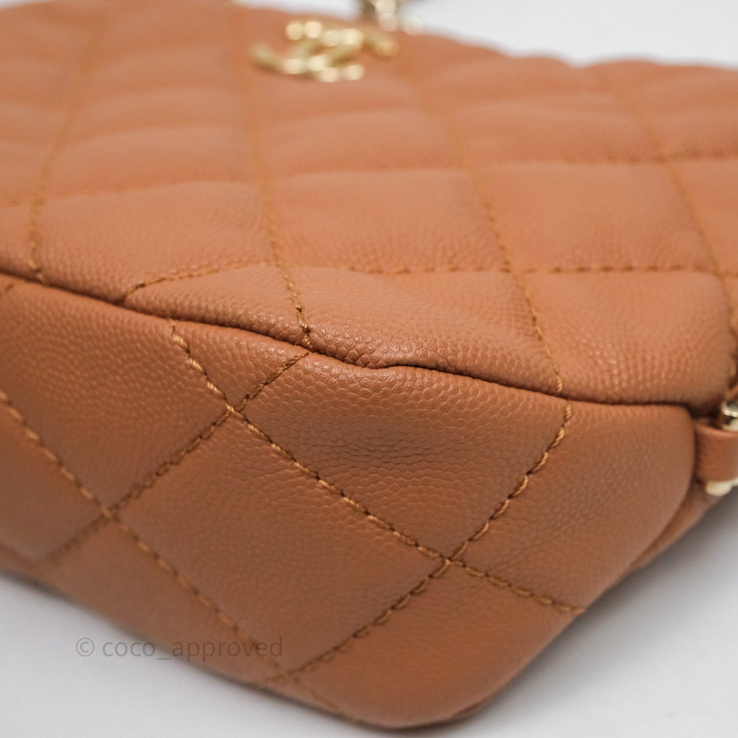 Chanel Small Hobo Shoulder Bag Caviar Beige Gold Hardware