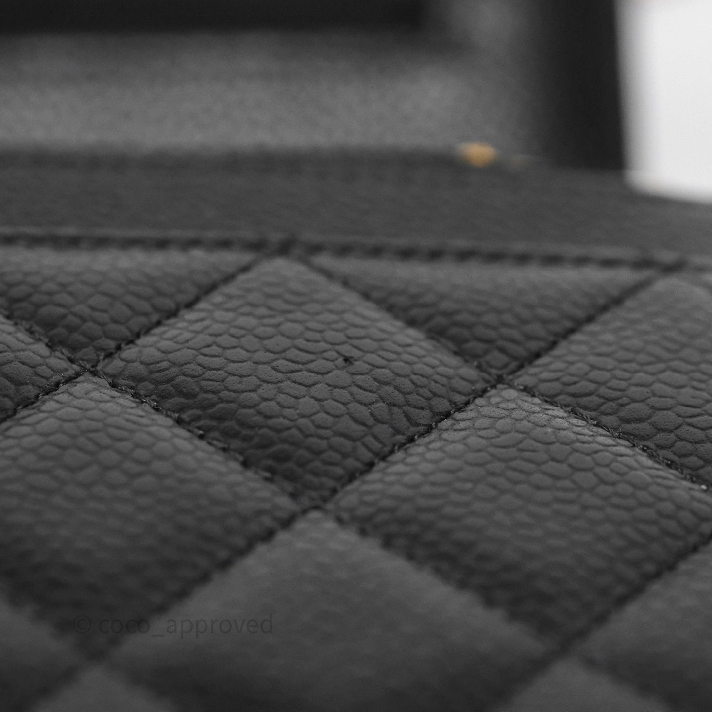 Chanel Classic Wallet On Chain WOC Quilted Black Caviar Gold Hardware