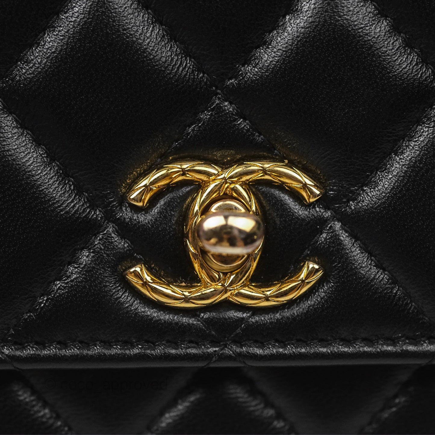 Chanel Quilted Dynasty Wallet on Chain WOC Black Shiny Lambskin Gold Hardware
