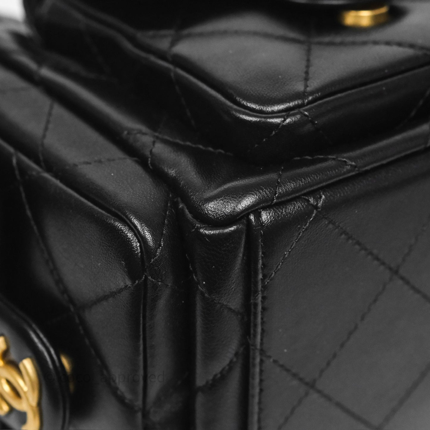 Chanel Quilted Large Trendy Double Pocket Hobo Black Lambskin Gold Hardware