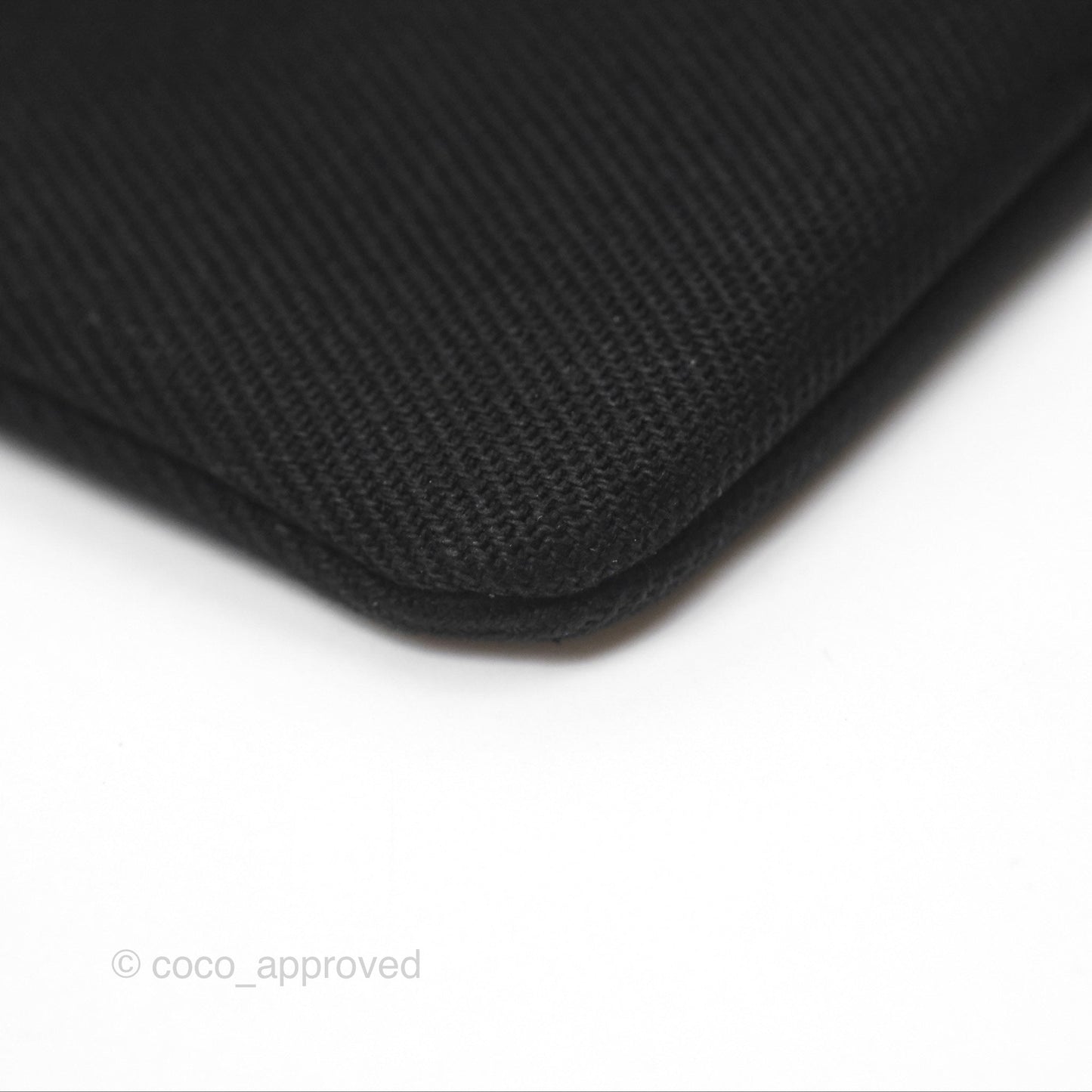 Saint Laurent Rive Gauche Zippered Pouch Black Canvas