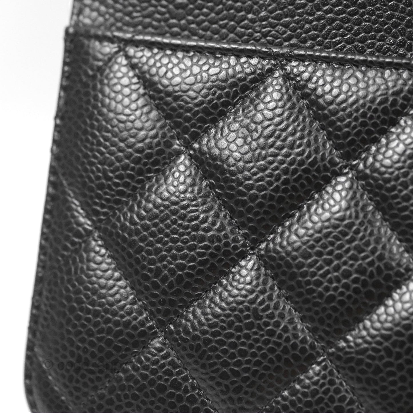 Chanel Quilted Classic Wallet On Chain WOC Black Caviar Silver Hardware