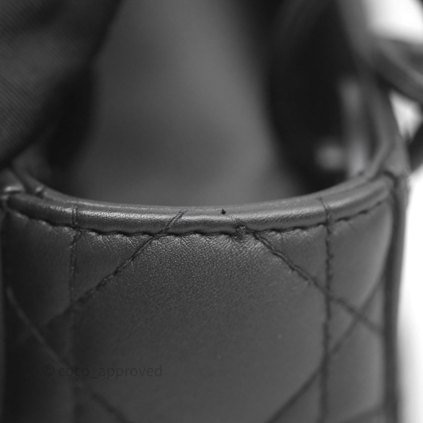 Dior Mini Lady Dior Ultra Matte Black Cannage Calfskin