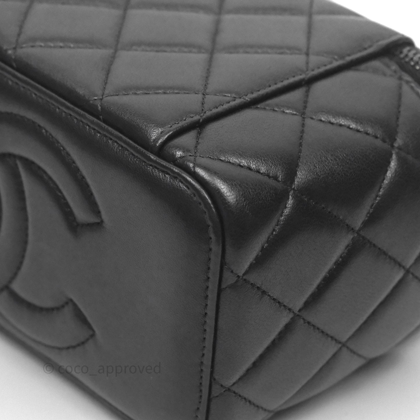 Chanel Vanity Rectangular Top Handle So Black Lambskin