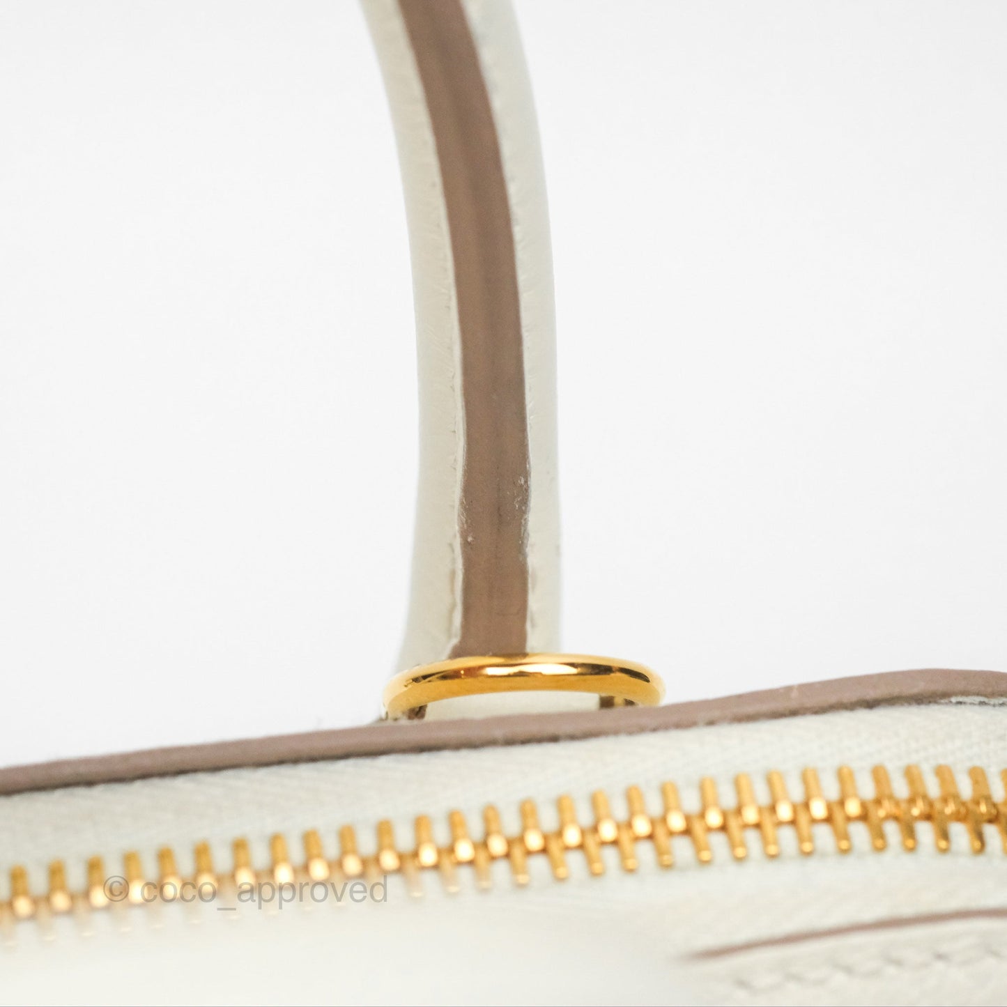 Hermès Bolide 1923 25 Mushroom 0T/Biscuit 48 Evercolor Gold Hardware