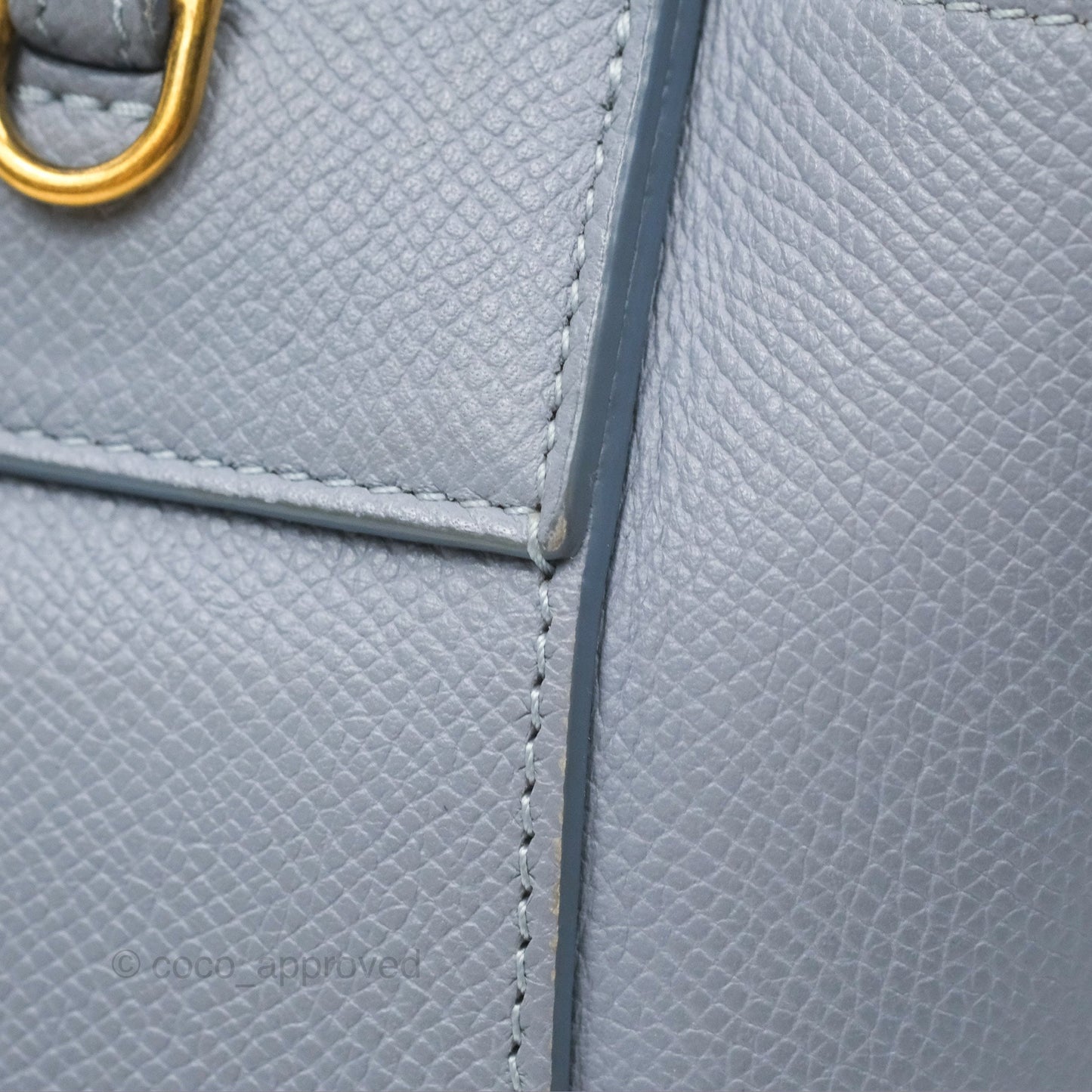 Celine Nano Belt Bag Arctic Blue Grained Calfskin Gold Hardware
