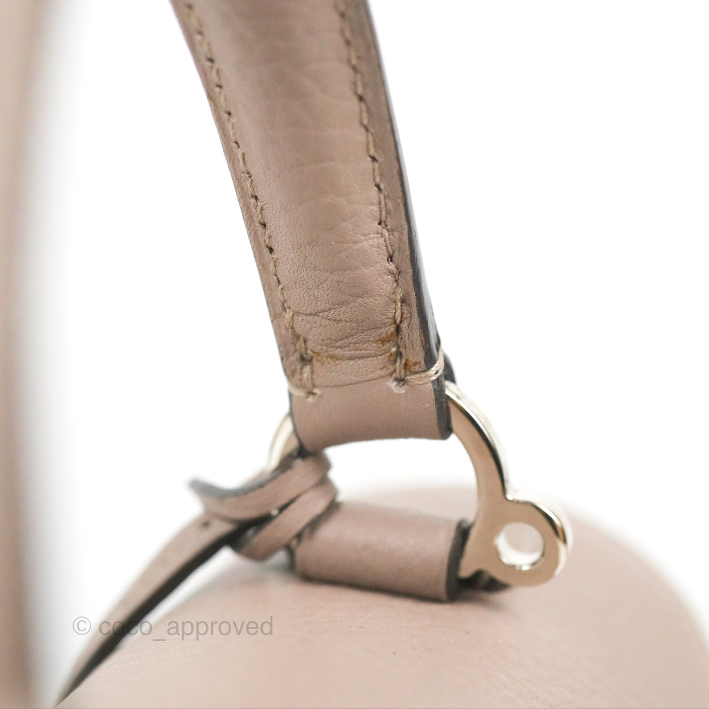 Moynat Réjane PM bag Tourterelle Grained Blush Leather Silver Hardware