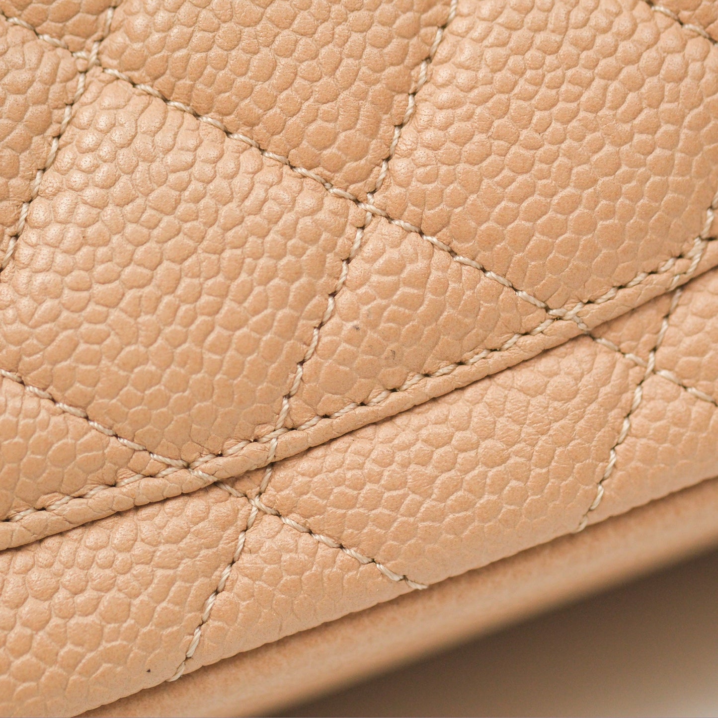 Chanel Quilted Small CC Filigree Flap Beige Black Caviar