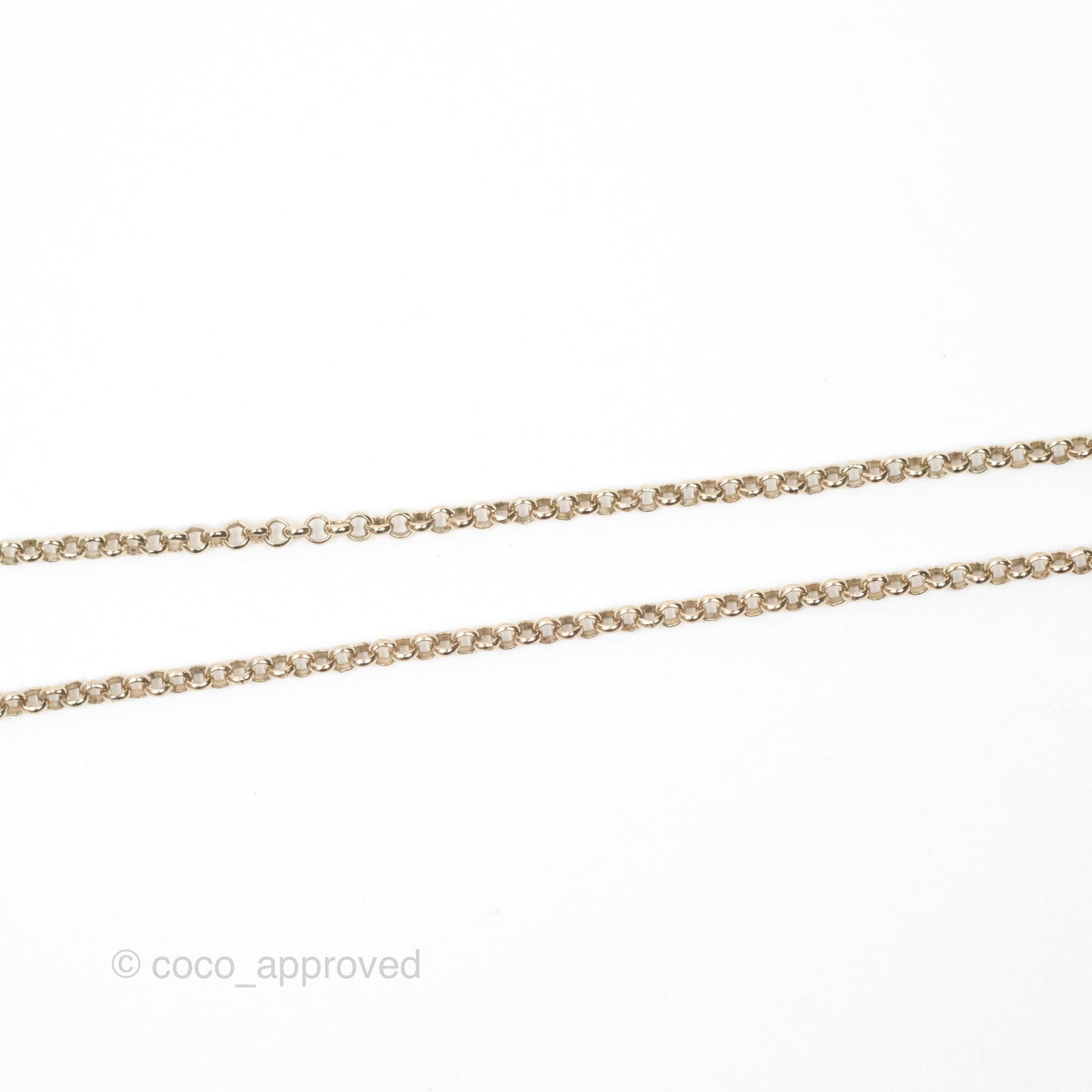 Chanel CC Pearl Necklace Gold Tone 20K