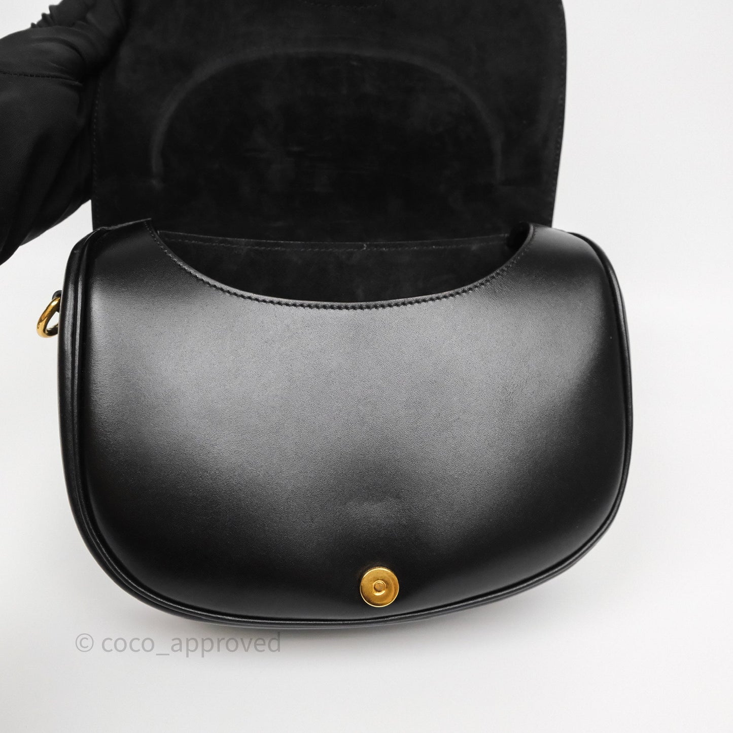 Dior Medium Bobby Flap Black Box Calfskin