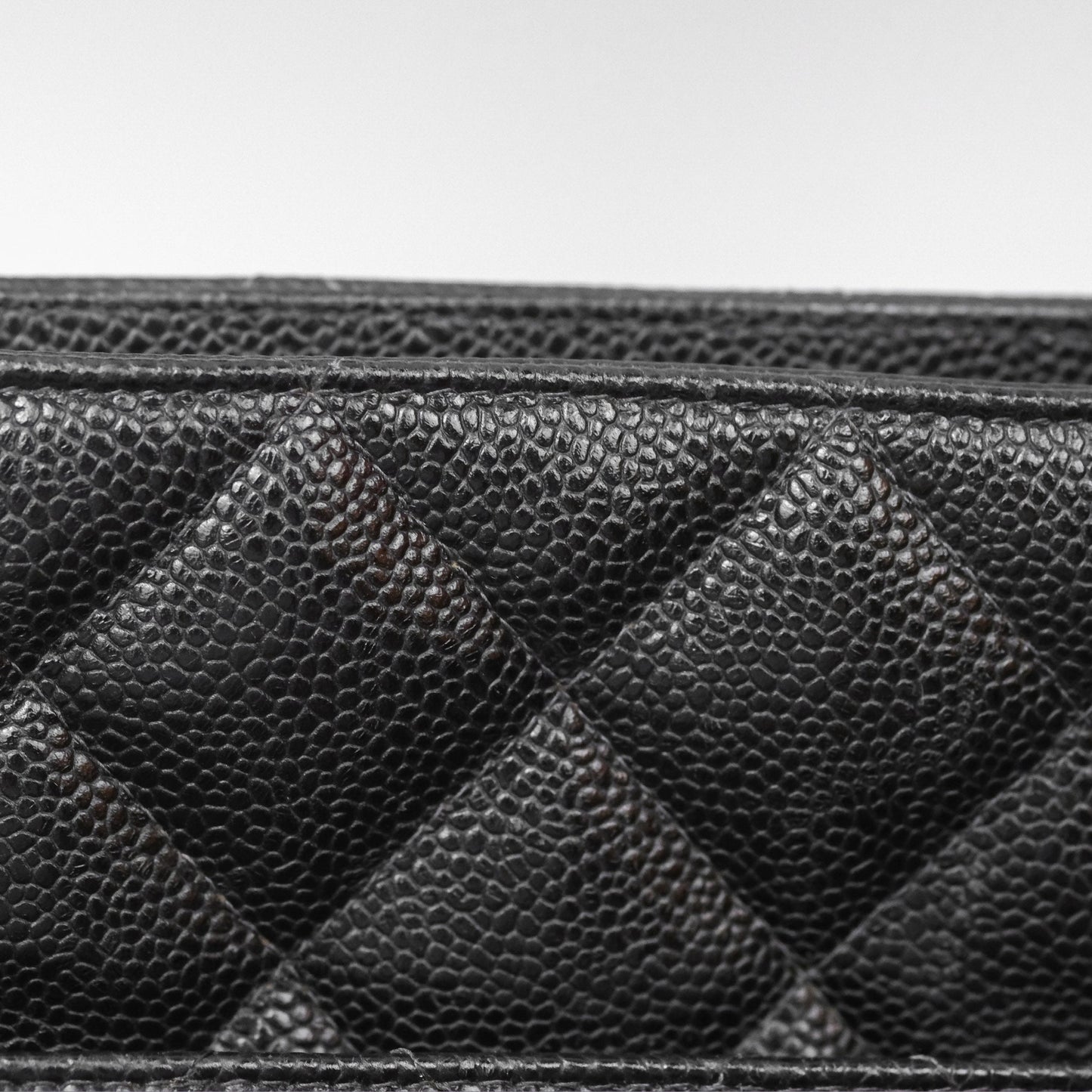 Chanel Vintage Medallion CC Black Caviar Tote Bag Gold Hardware