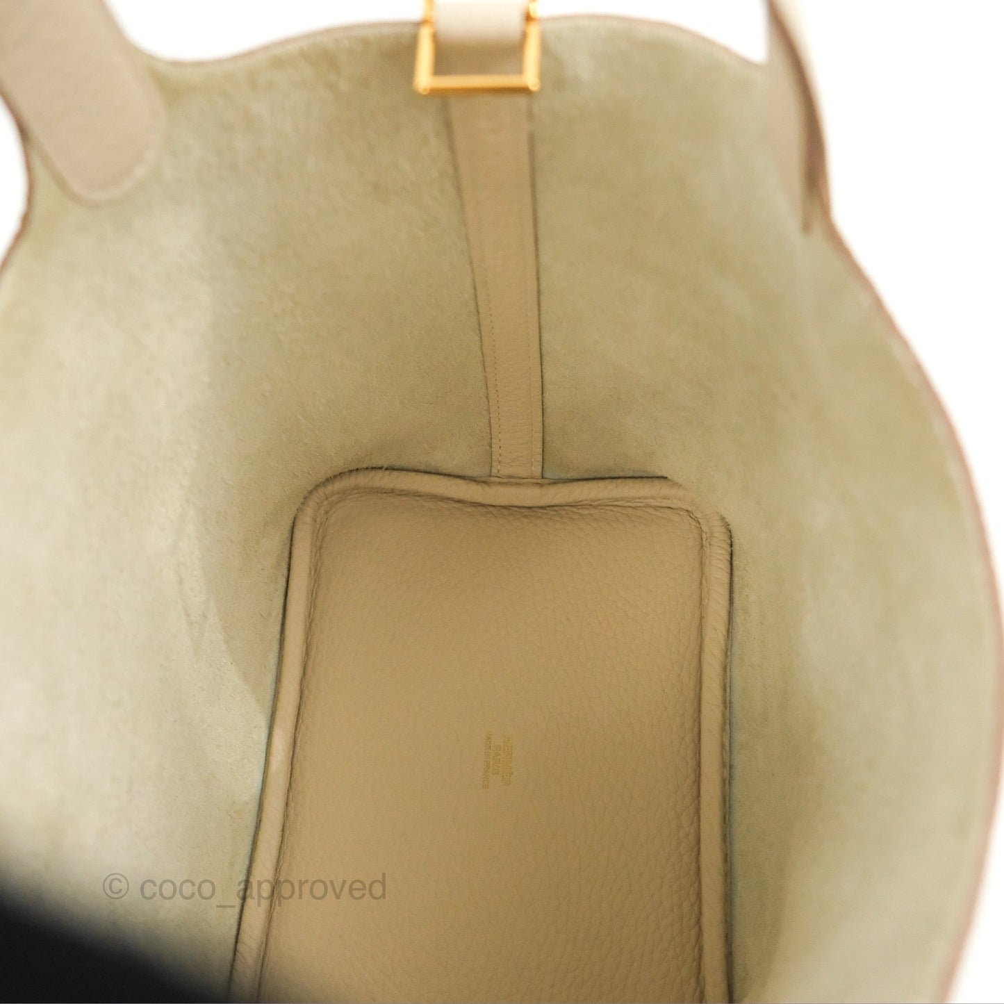 Hermès Picotin Lock 18 Craie Taurillon Clemence Gold Hardware
