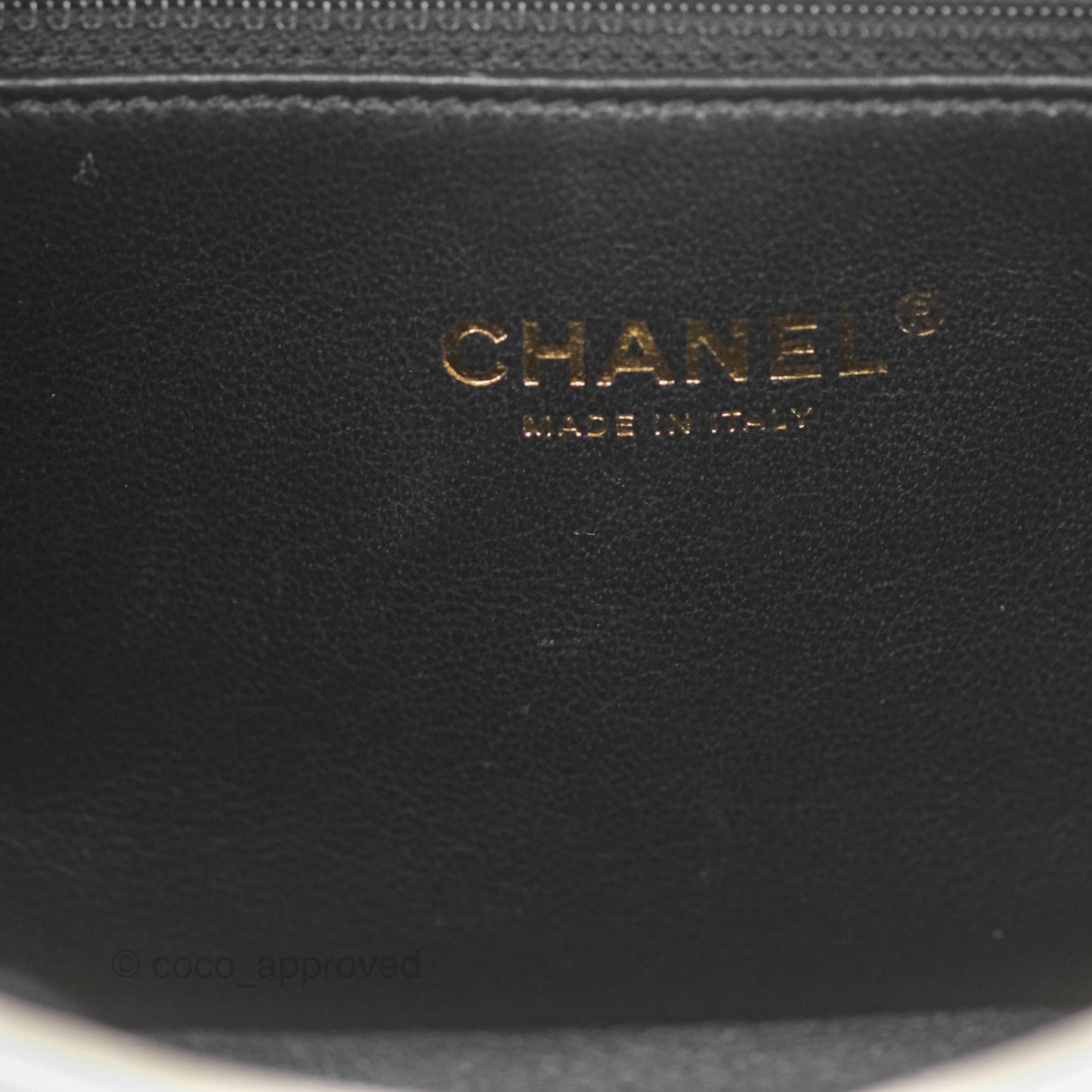 Chanel Small CC Filigree Flap Quilted Ivory Caviar