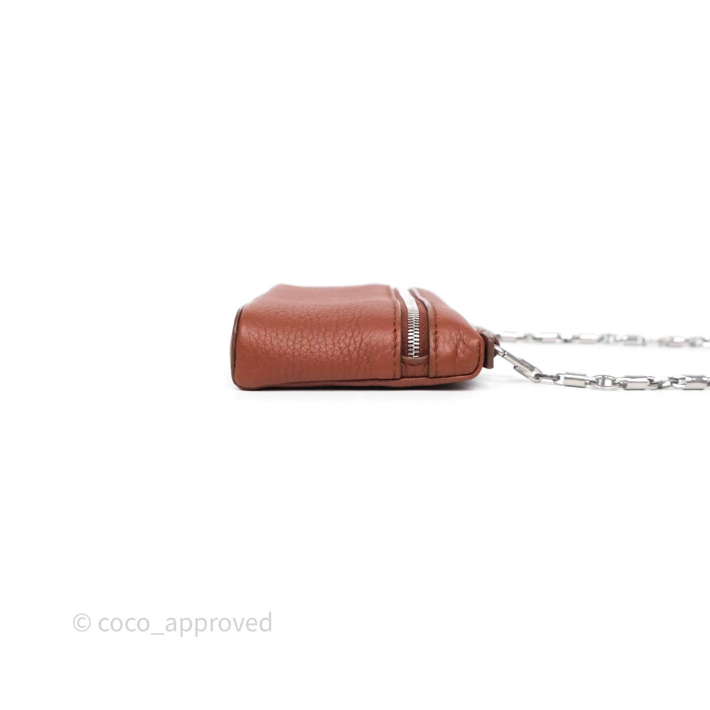 Loro Piana Extra Pocket Mini Pouch Kummel Grained Calfskin