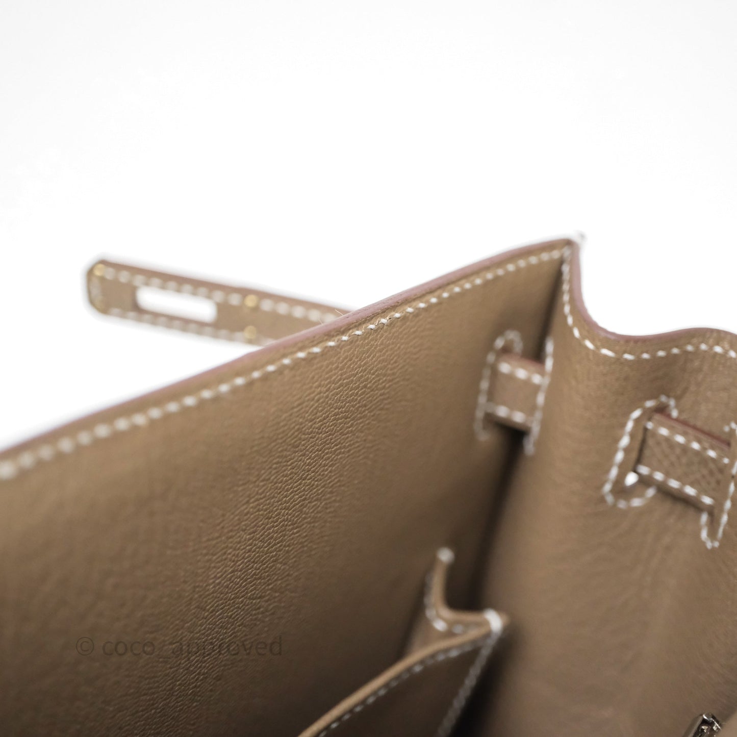 Hermes Kelly 25 Etoupe 18 Palladium Hardware