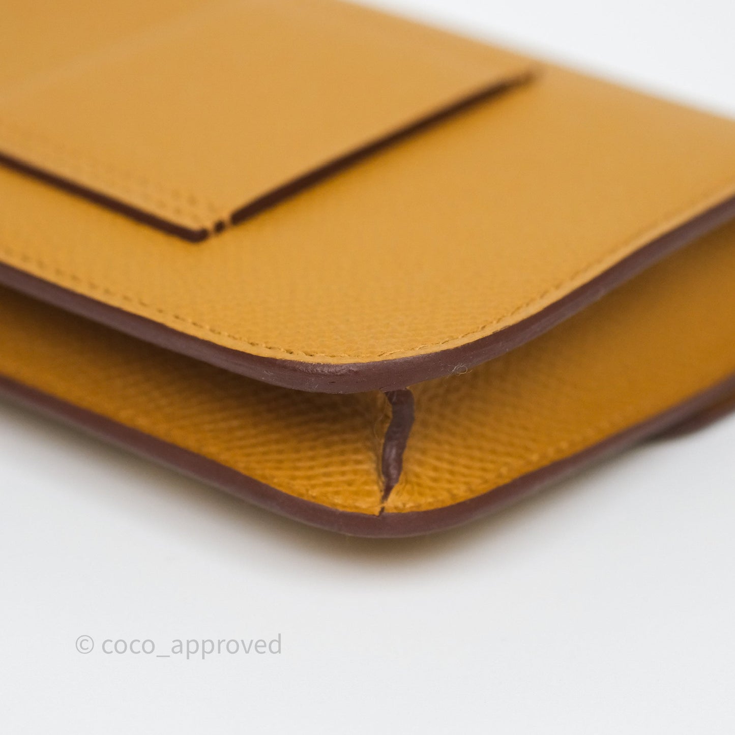 Hermès Constance Slim Wallet Sesame 2S Epsom Palladium Hardware