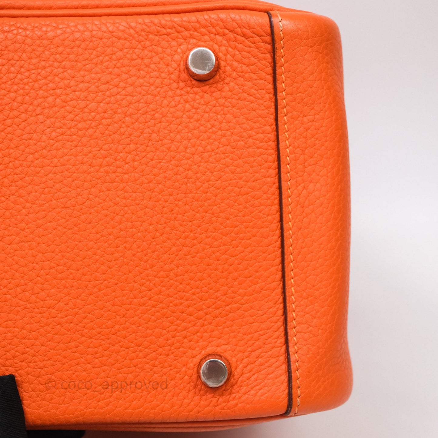 Hermès Lindy 30 Orange 93 Clemence Palladium Hardware