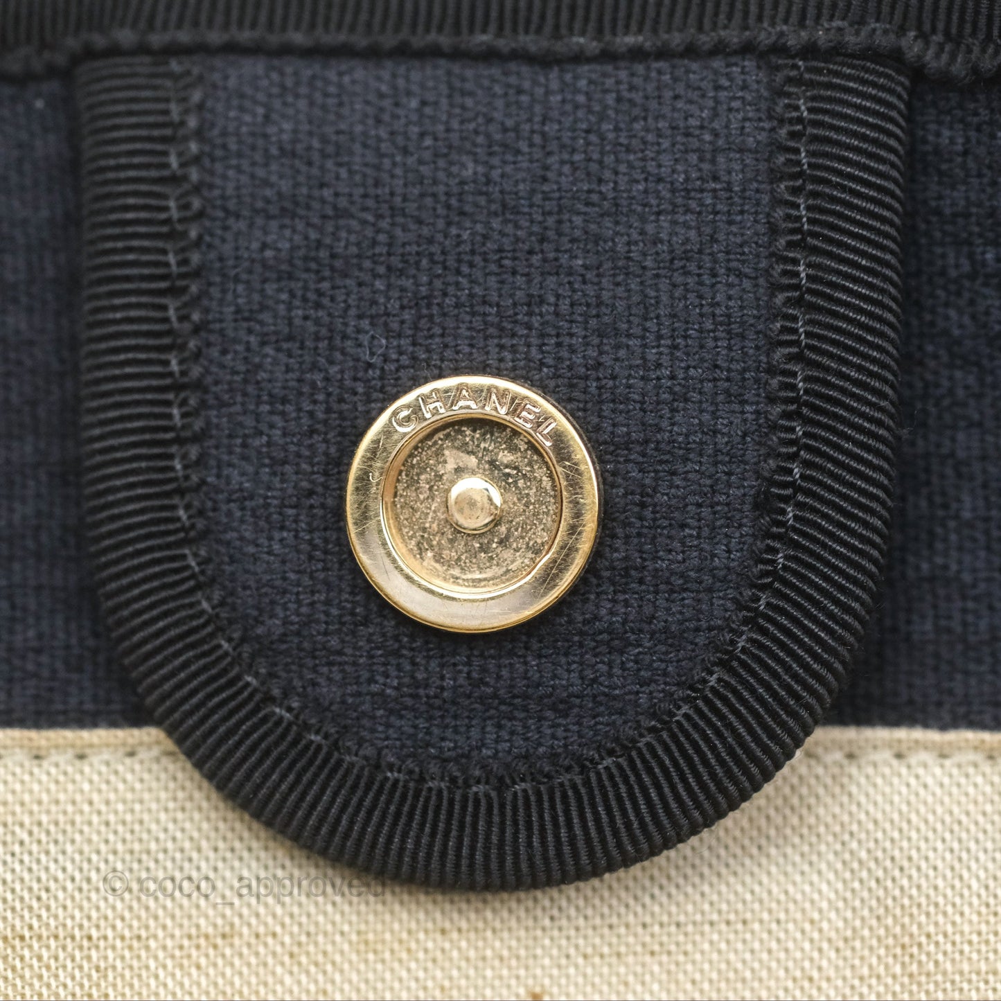 Chanel New Small Deauville Navy Canvas