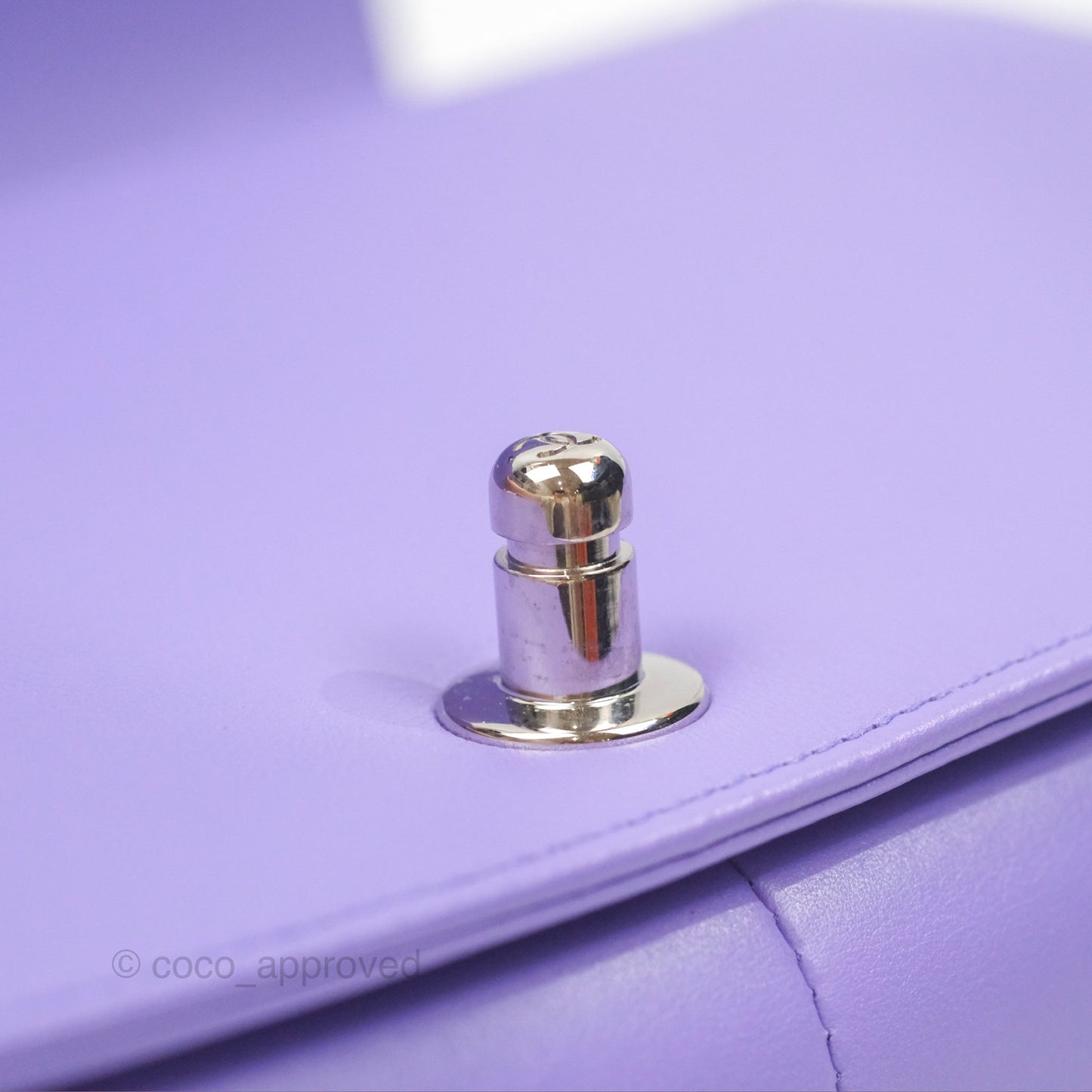 Chanel Quilted Medium Boy Purple Calfskin Silver Hardware