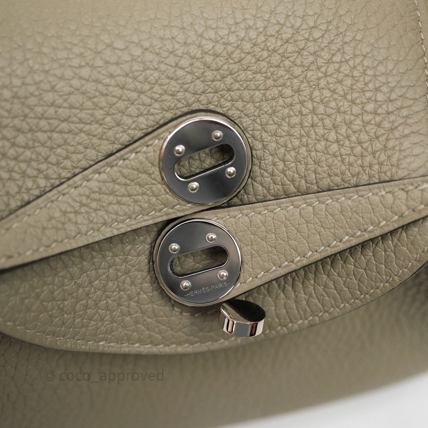 Hermès Mini Lindy 20 Sauge Q1 Clemence Palladium Hardware