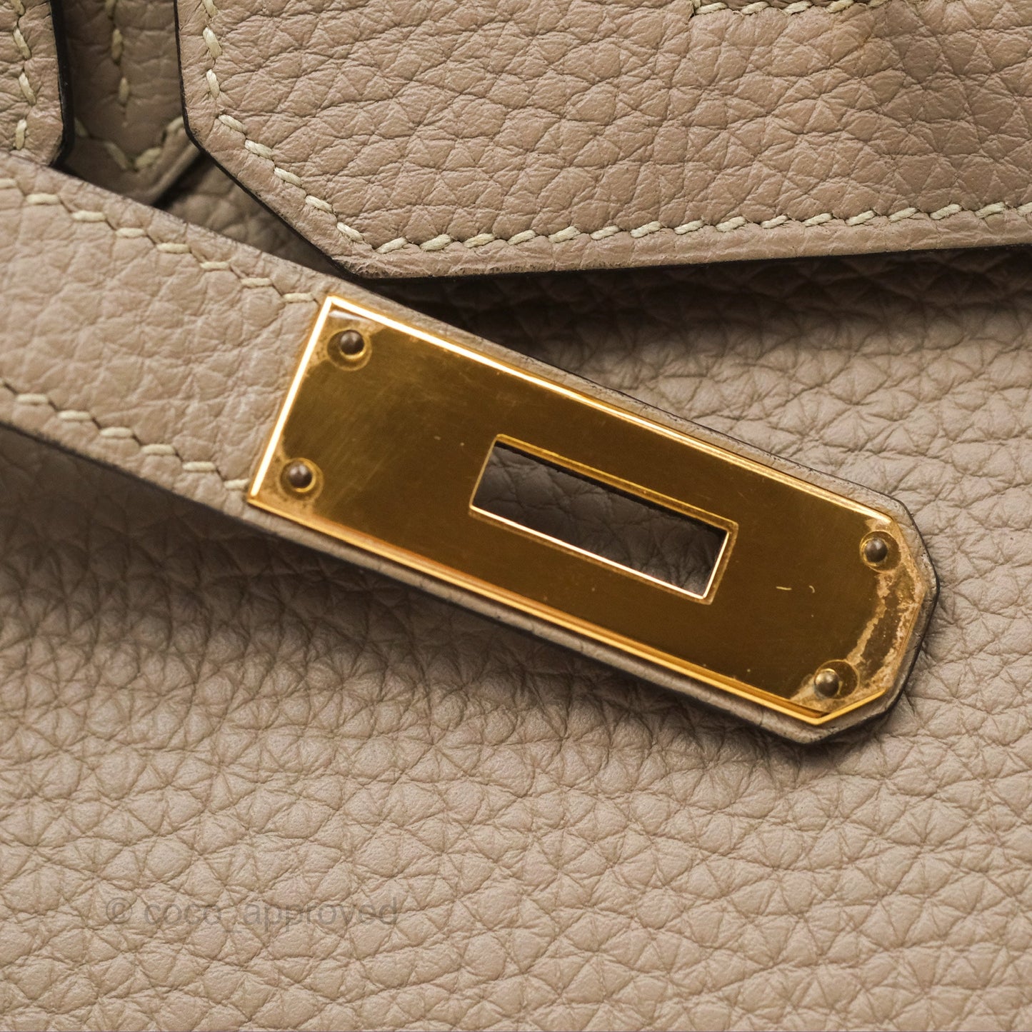 Hermès Birkin 30 Retourne Gris Tourterelle Togo Gold Hardware