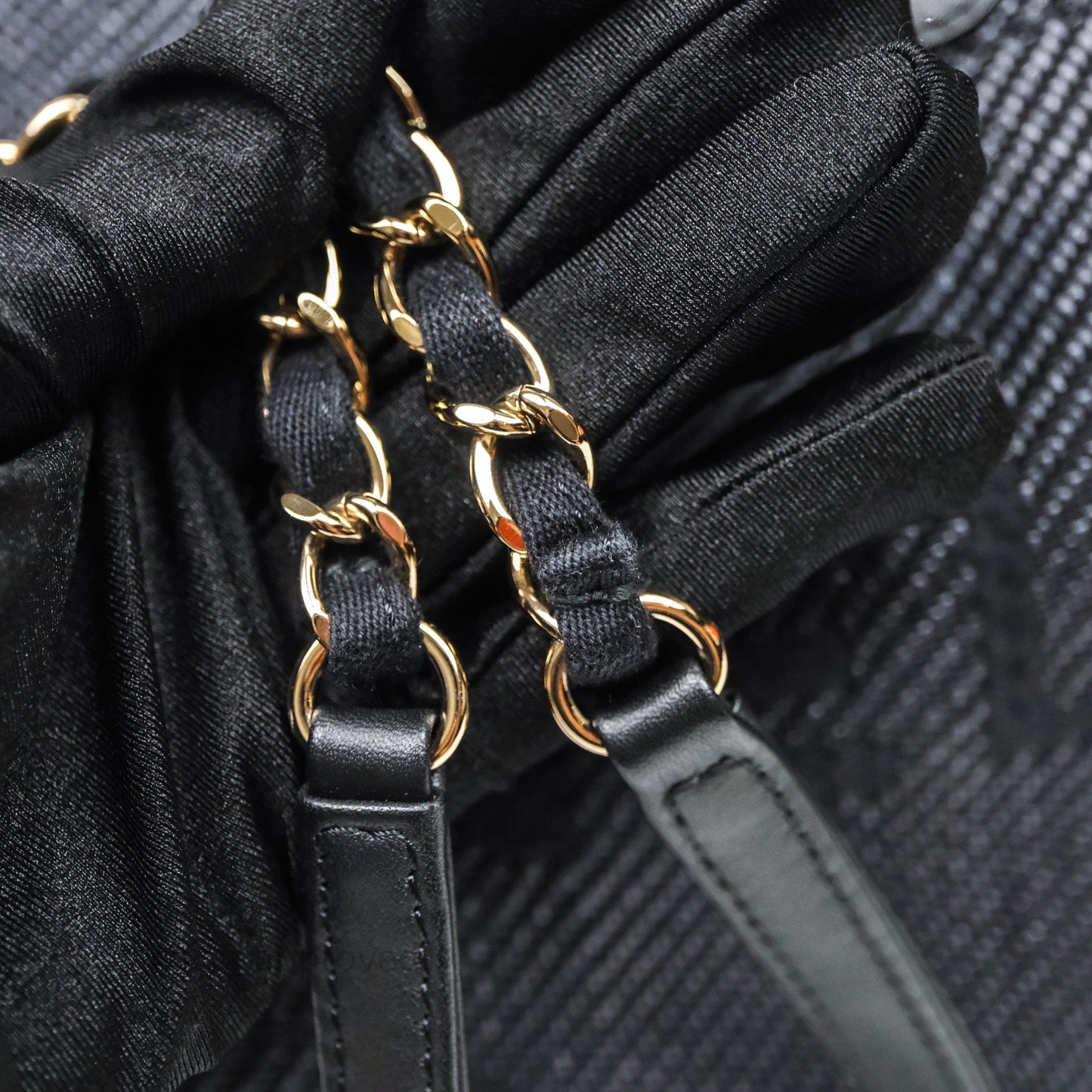 Chanel Medium Deauville Navy Canvas Gold Hardware