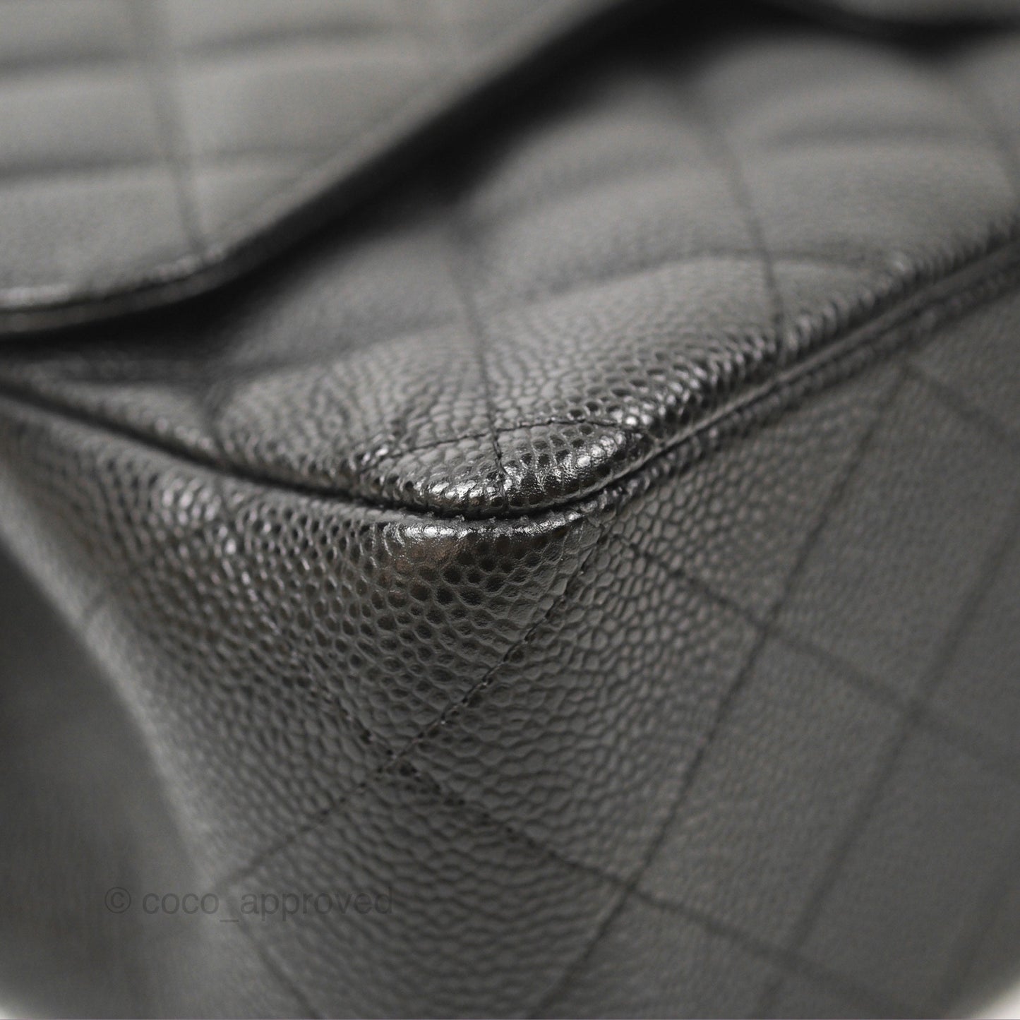Chanel Jumbo Double Flap Black Caviar Silver Hardware⁣⁣