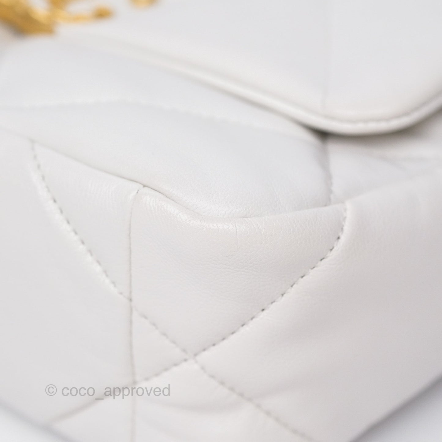 Chanel 19 Small White Mixed Hardware